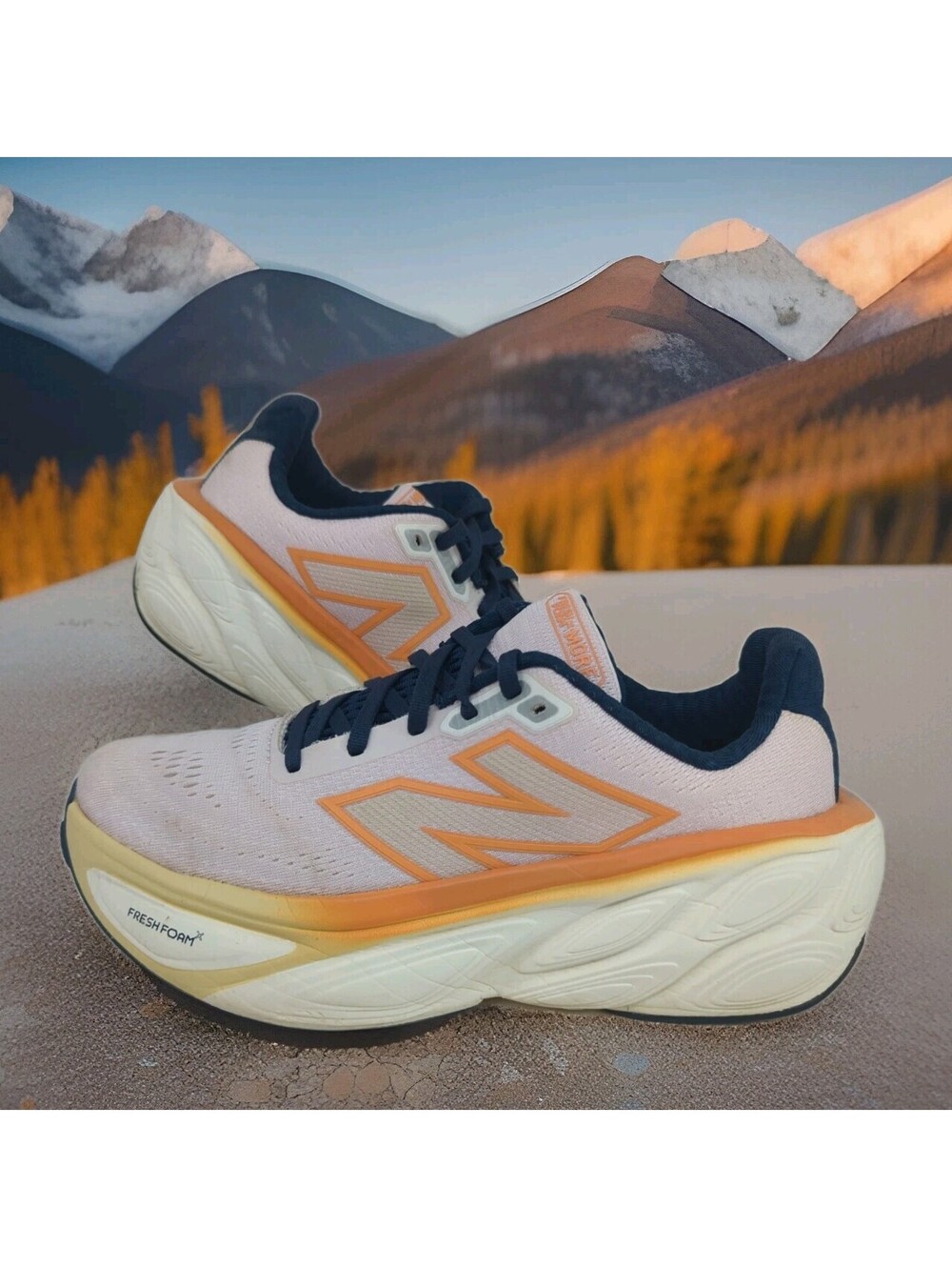 New Balance Fresh Foam X More V5 Running Shoes Pink Granite Womens 9.5 Mens 8 B